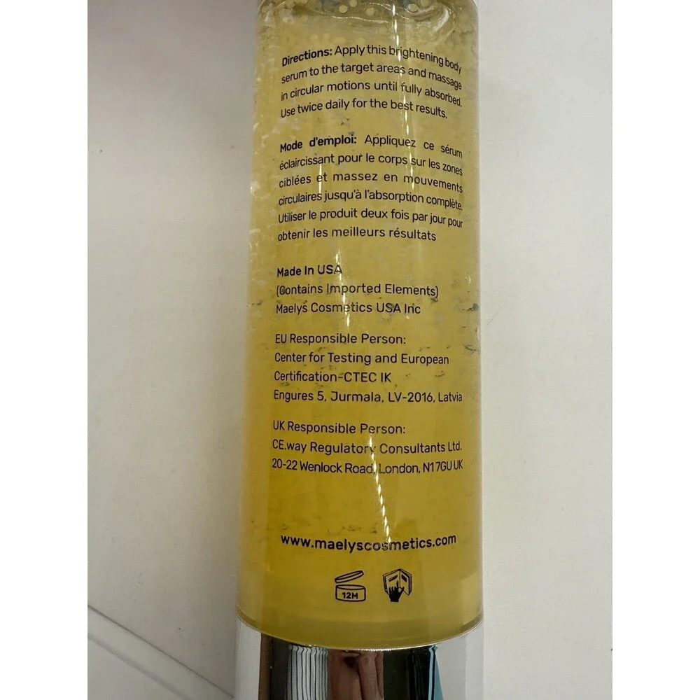 B-GLOWY Brightening Body Serum Reduces Dark Spots 3.38oz/100ml W/ Meadowfoam New